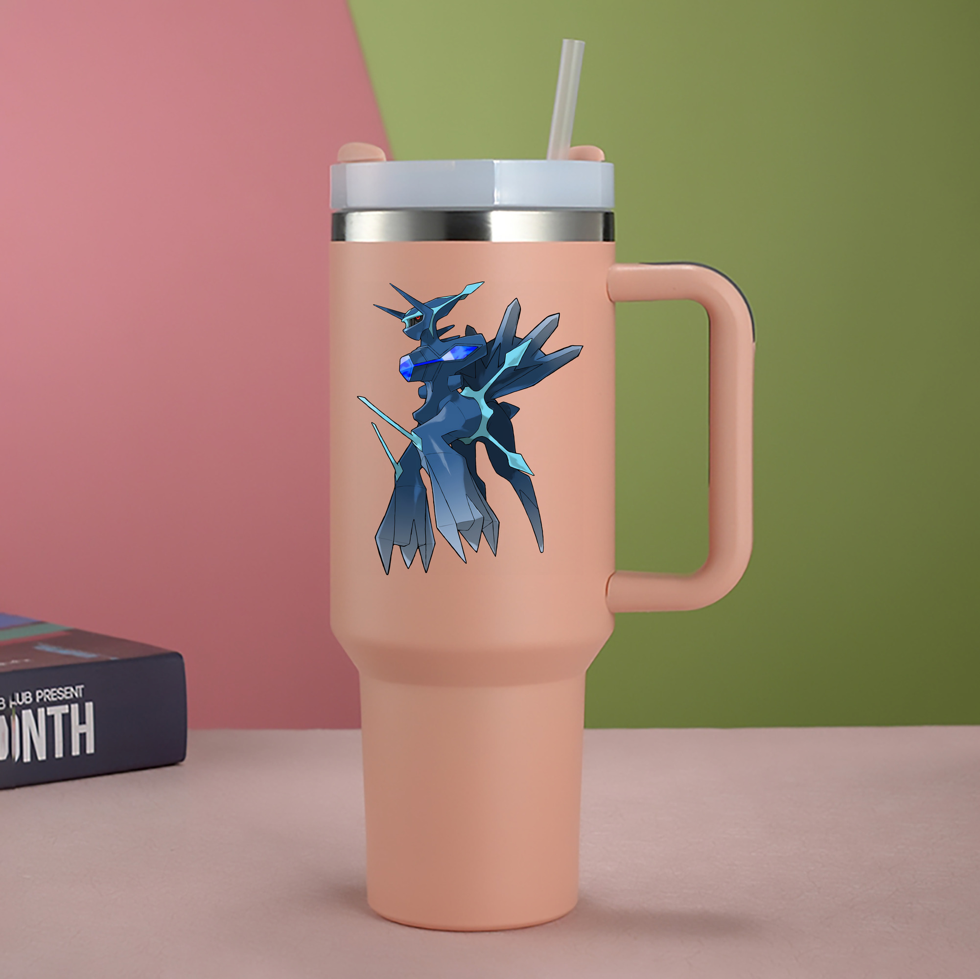 （画像用） ポケットモンスター Pokémon 1200mL車用タンブラー - クリスタルステッカー（プラスチックストロー付き）