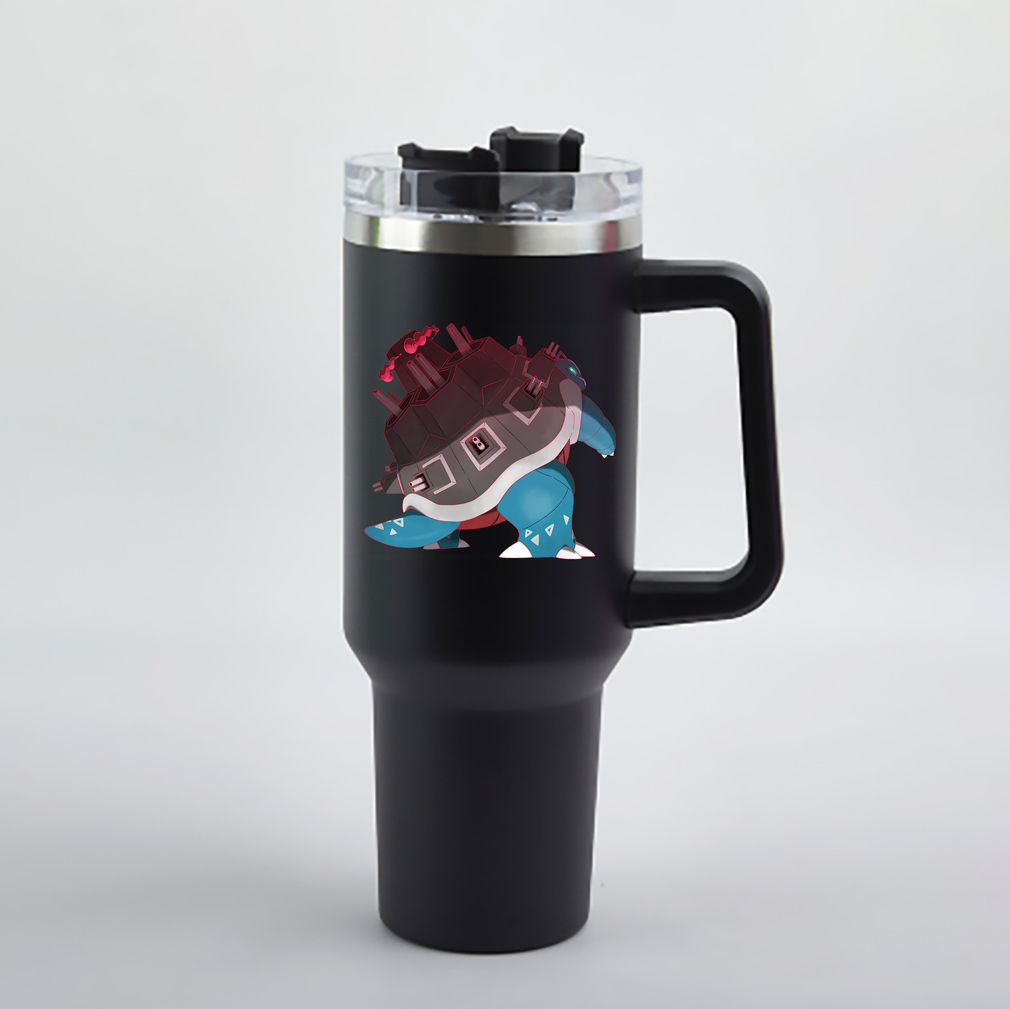 （画像用） ポケットモンスター Pokémon 1200mL車用タンブラー - クリスタルステッカー（プラスチックストロー付き）