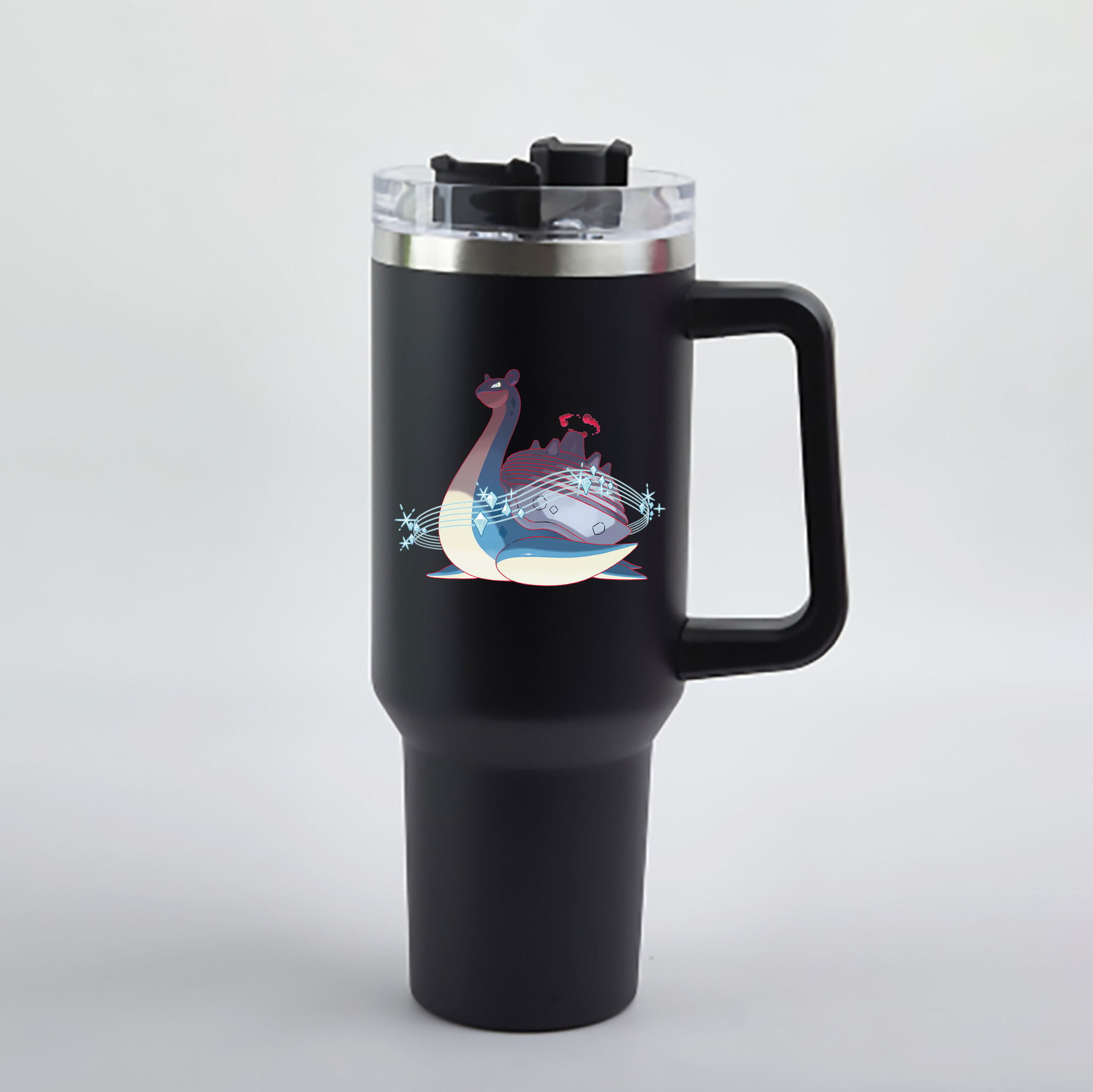 （画像用） ポケットモンスター Pokémon 1200mL車用タンブラー - クリスタルステッカー（プラスチックストロー付き）