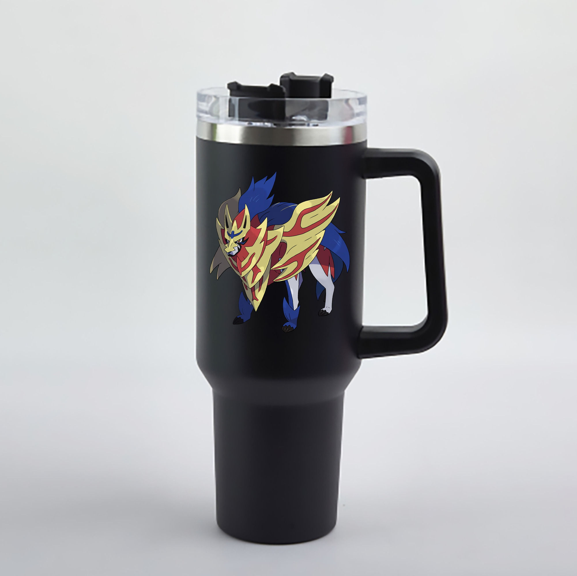 （画像用） ポケットモンスター Pokémon 1200mL車用タンブラー - クリスタルステッカー（プラスチックストロー付き）