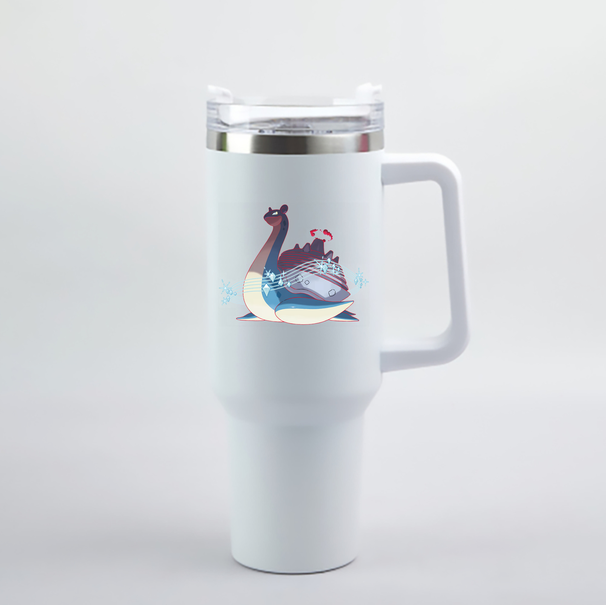 （画像用） ポケットモンスター Pokémon 1200mL車用タンブラー - クリスタルステッカー（プラスチックストロー付き）