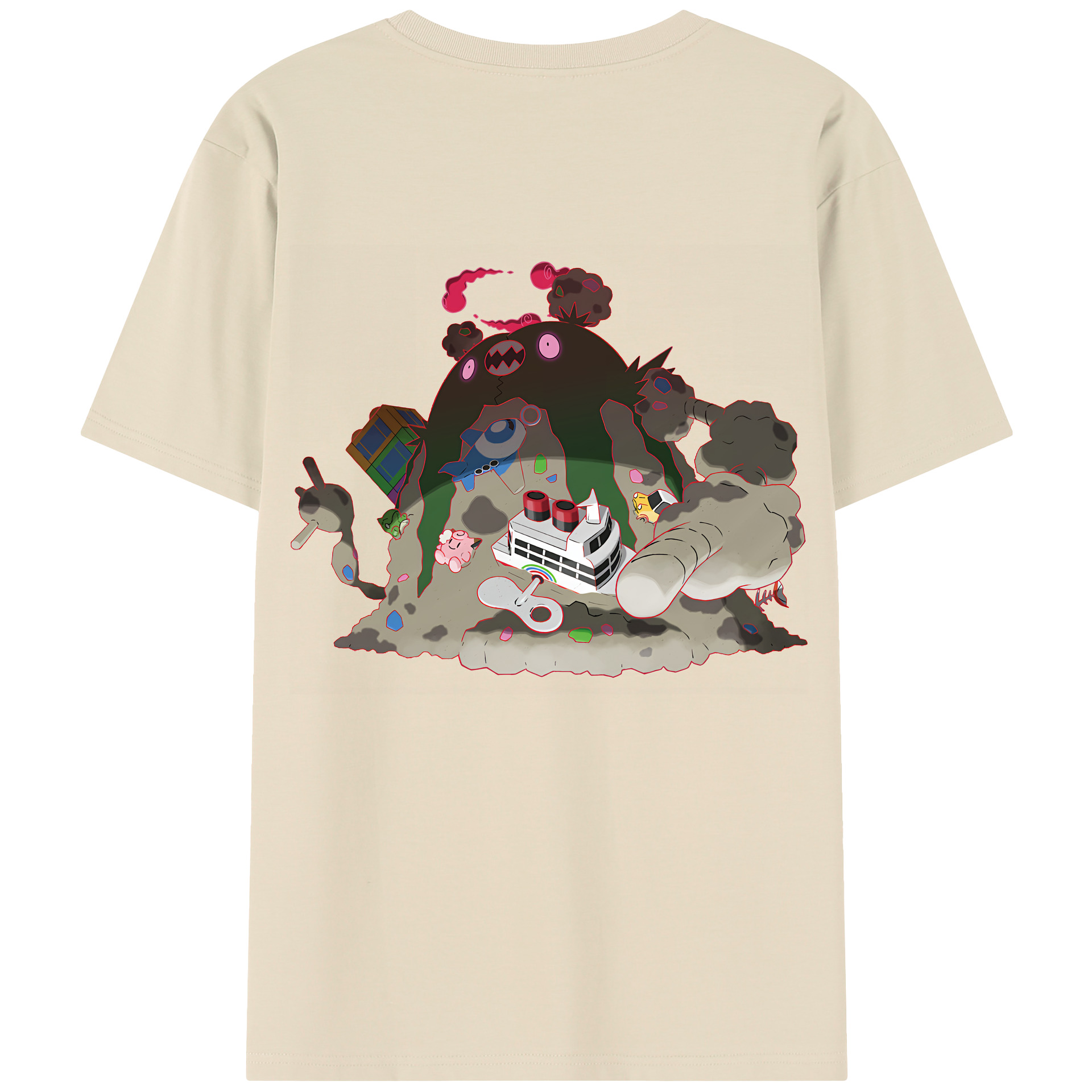 （画像用） ポケットモンスター Pokémon 綿100％半袖Tシャツ（背面プリント）