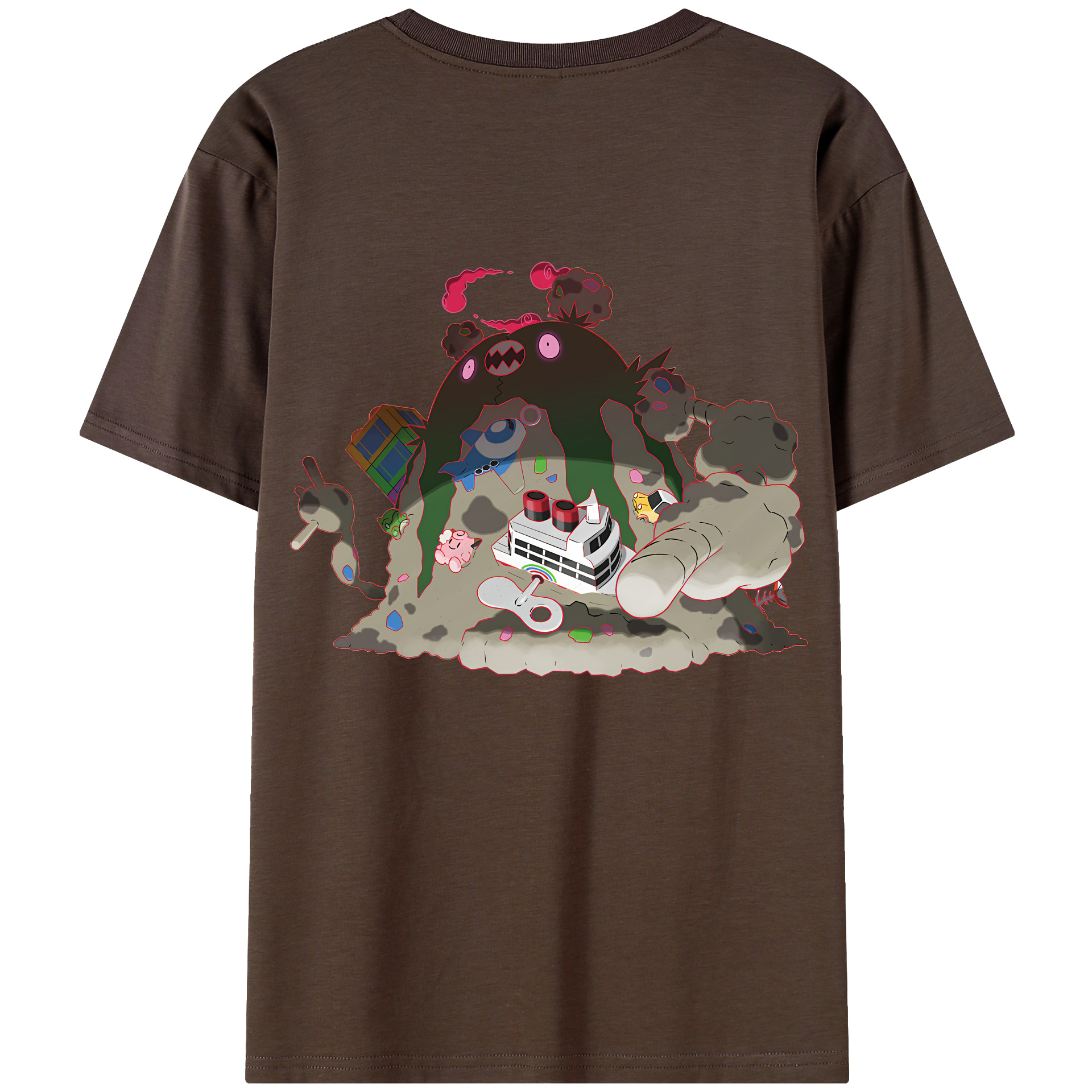 （画像用） ポケットモンスター Pokémon 綿100％半袖Tシャツ（背面プリント）