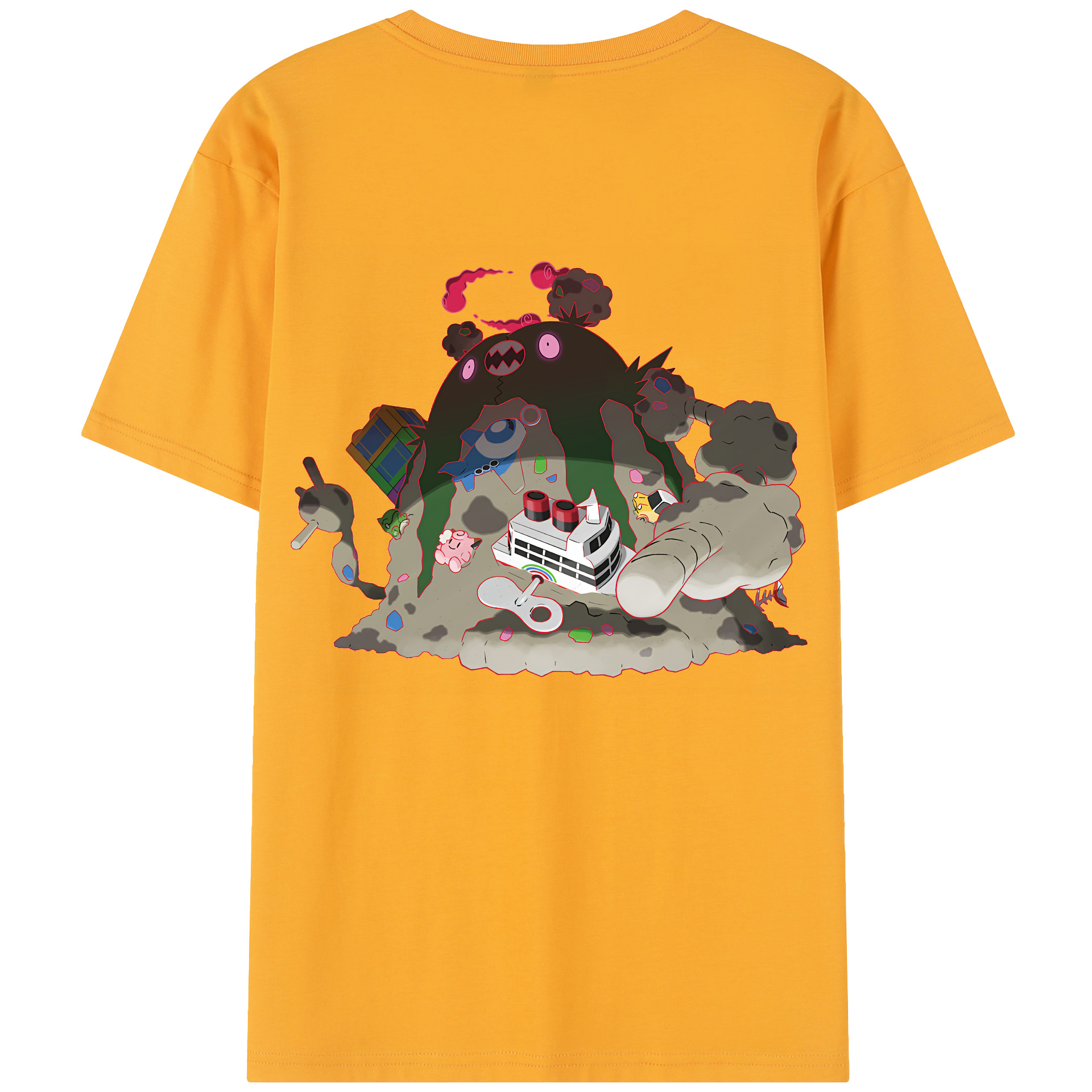 （画像用） ポケットモンスター Pokémon 綿100％半袖Tシャツ（背面プリント）