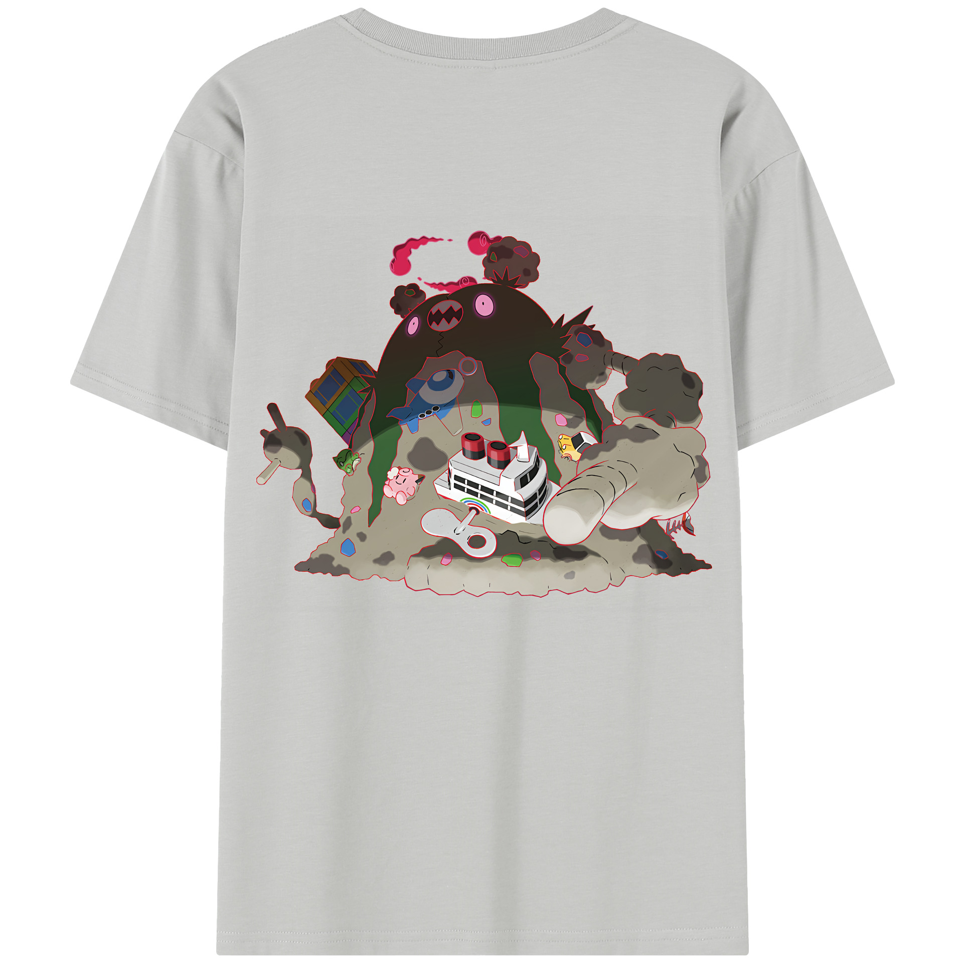 （画像用） ポケットモンスター Pokémon 綿100％半袖Tシャツ（背面プリント）