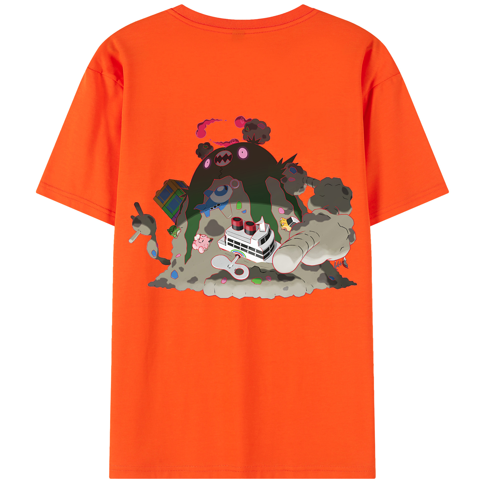 （画像用） ポケットモンスター Pokémon 綿100％半袖Tシャツ（背面プリント）
