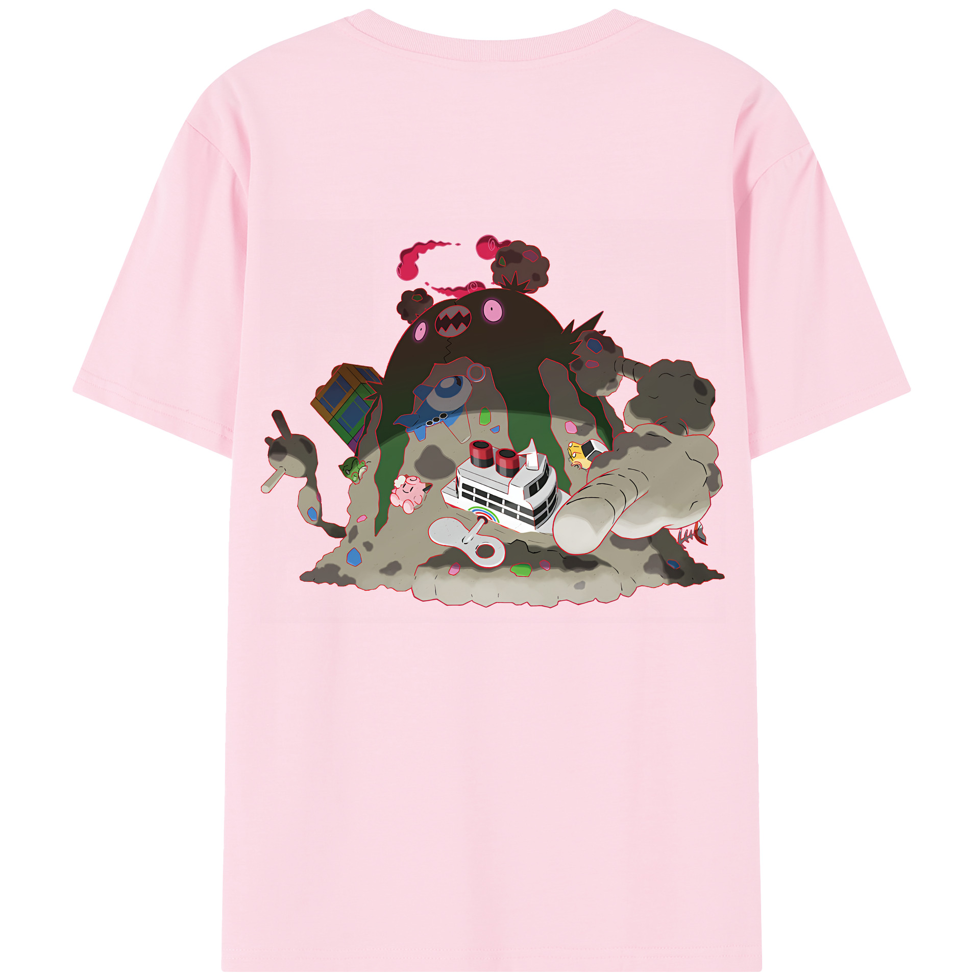（画像用） ポケットモンスター Pokémon 綿100％半袖Tシャツ（背面プリント）