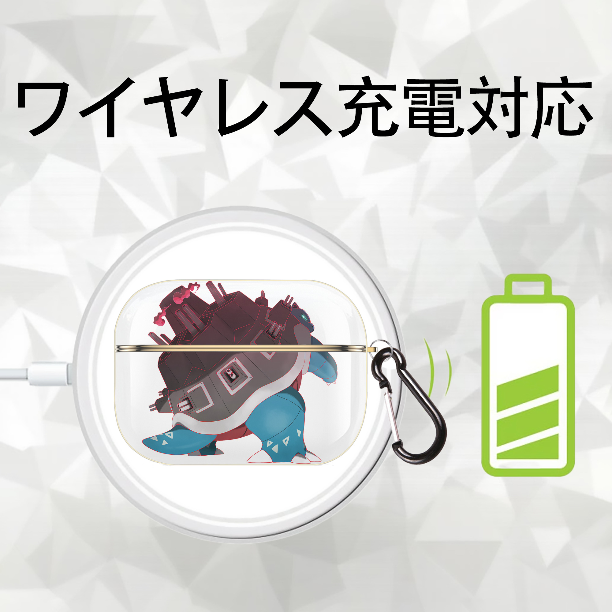 ポケットモンスター Pokémon 【AirPods Pro用】ハードシェル保護ケース｜耐衝撃・防指紋・カラビナ付き商品仕様