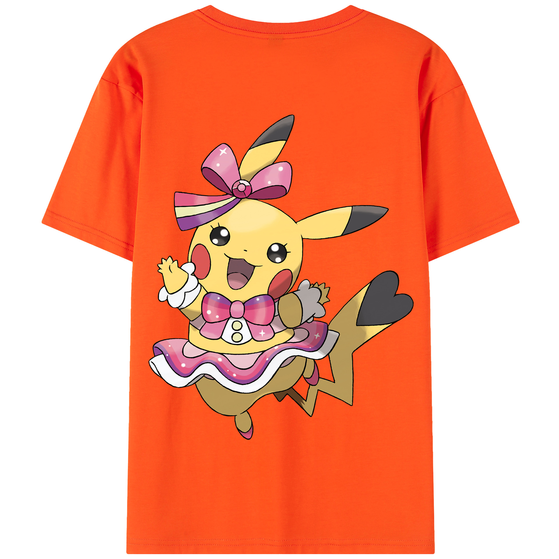 （画像用） ポケットモンスター Pokémon 綿100％半袖Tシャツ（背面プリント）