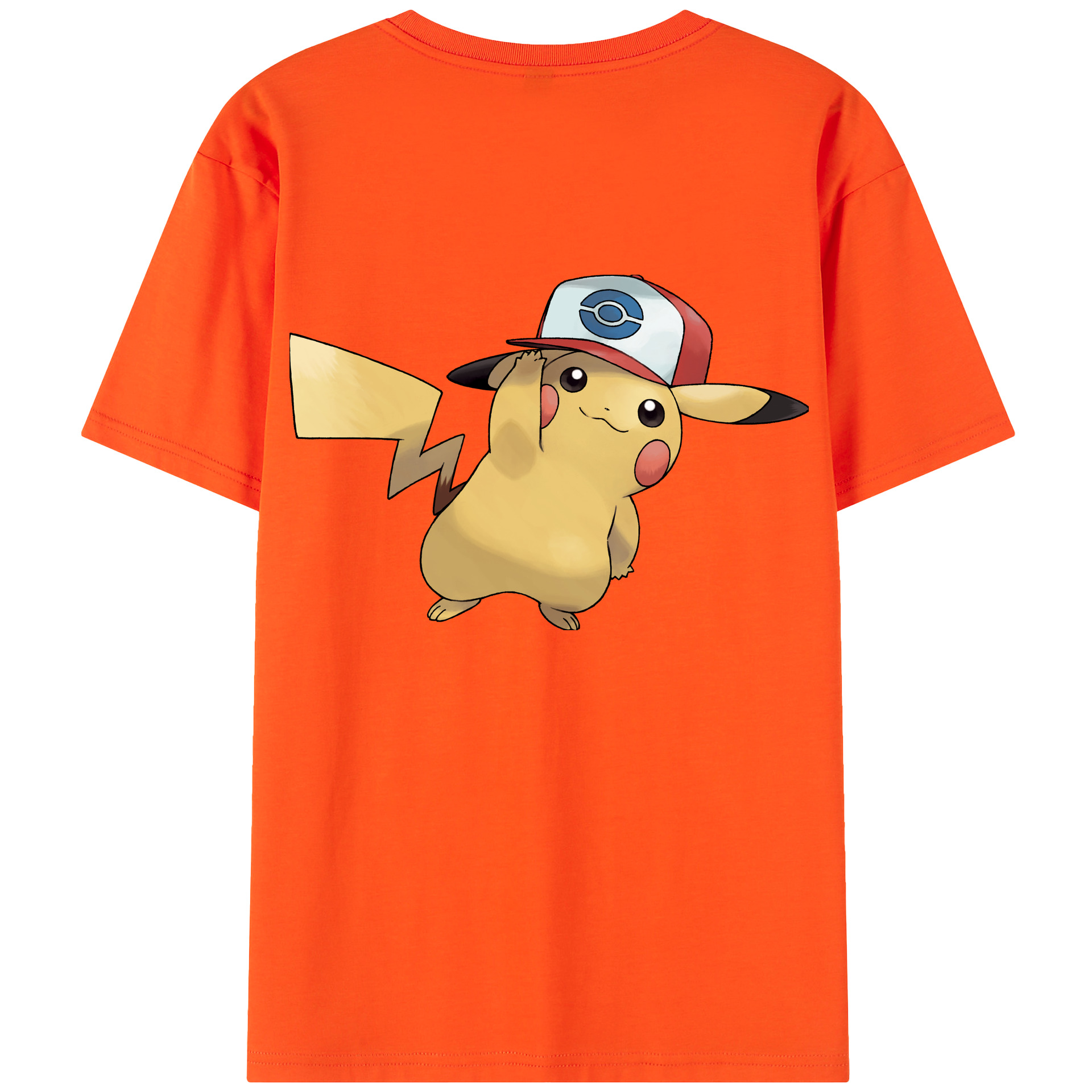（画像用） ポケットモンスター Pokémon 綿100％半袖Tシャツ（背面プリント）