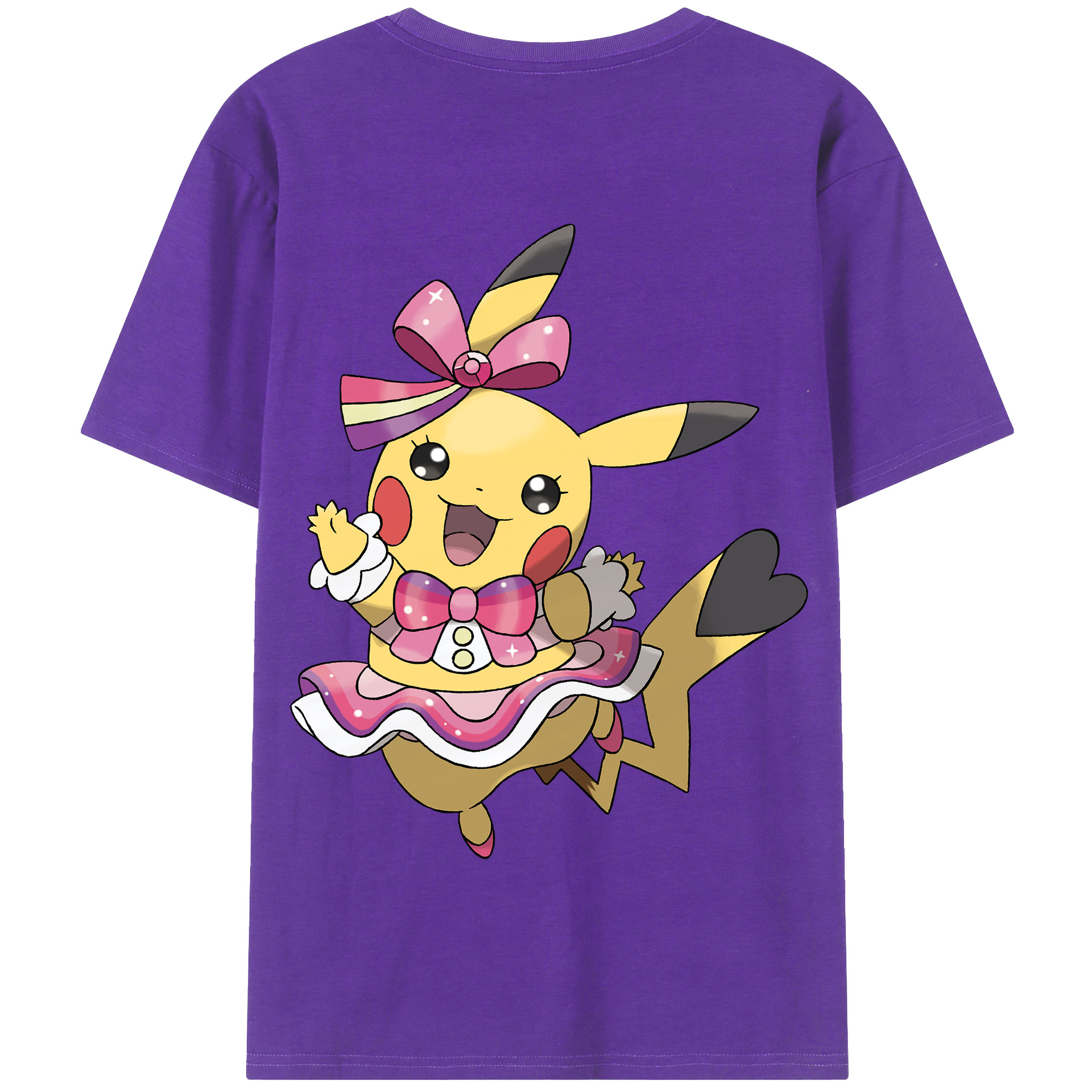 （画像用） ポケットモンスター Pokémon 綿100％半袖Tシャツ（背面プリント）